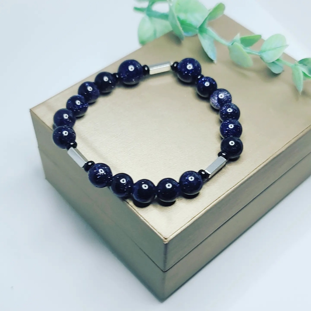 Blue Goldstone bracelet